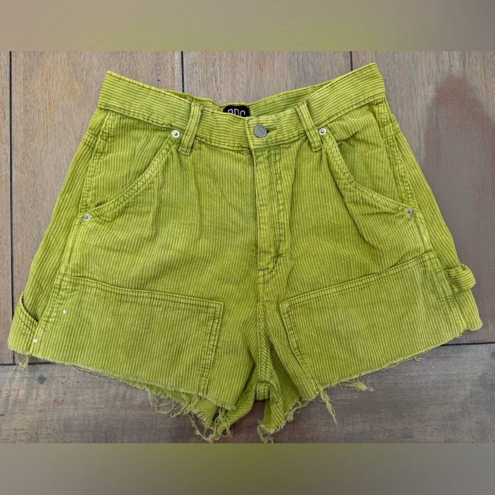 BDG green carpenter cut off shorts